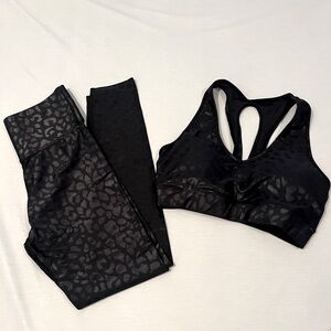 Carbon38 matching set in leopard print